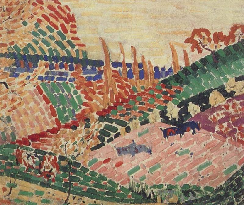 The landscape having cow, Delaunay, Robert